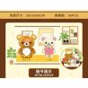 INBRIXX 890401 non  RILAKKUMA QUÁN CÀ PHÊ LƯỜI BIẾNG bộ đồ chơi xếp lắp ráp ghép mô hình RILAKKUMA CHOCOLATE AND COFFEE