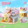 WELEMAGINATION 2135 non  HOA ANH ĐÀO ĐƯỜNG SẮT CAO TỐC bộ đồ chơi xếp lắp ráp ghép mô hình Girl CHERRY BLOSSOM SEASON Con Gái 596 khối