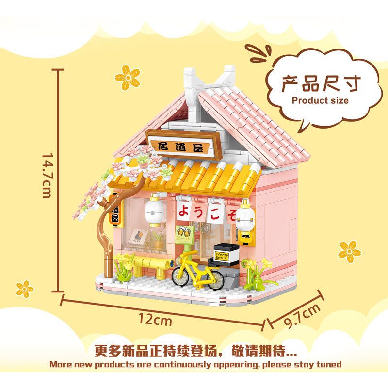 WELEMAGINATION 2134 non  IZAKAYA bộ đồ chơi xếp lắp ráp ghép mô hình Girl THE PUB Con Gái 601 khối