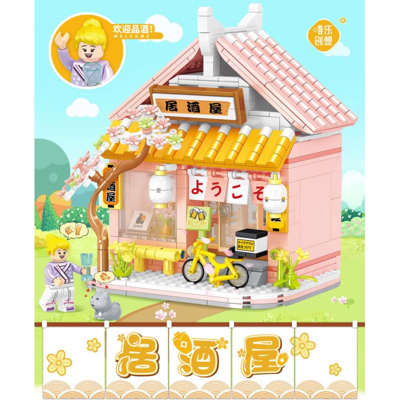 WELEMAGINATION 2134 non  IZAKAYA bộ đồ chơi xếp lắp ráp ghép mô hình Girl THE PUB Con Gái 601 khối