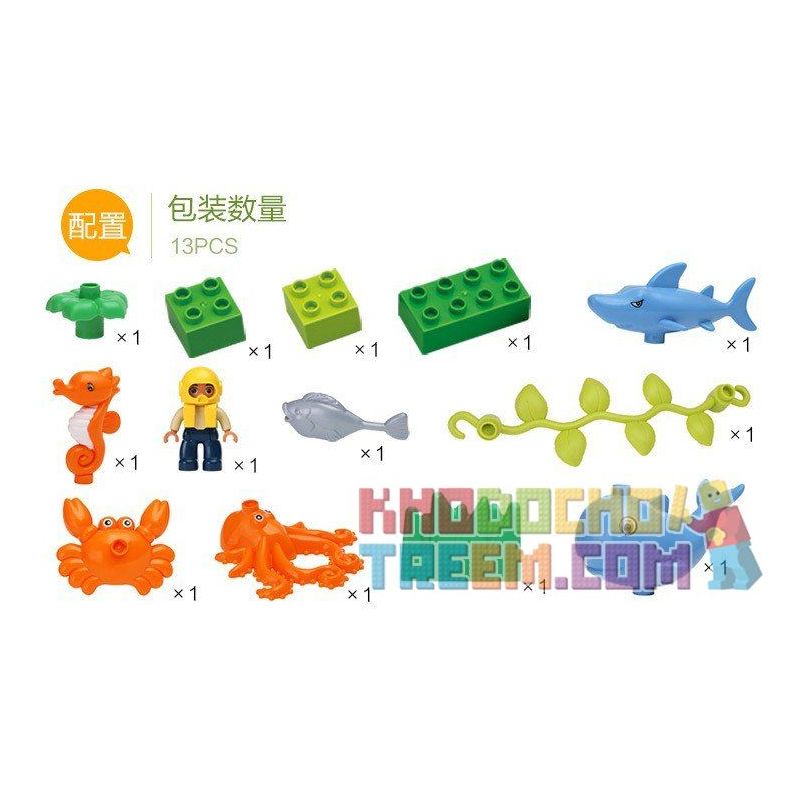 HYSTOYS HONGYUANSHENG AOLEDUOTOYS HG-1501 1501 HG1501 Xếp hình kiểu    Arctic Thế Giới đáy Biển 13 khối