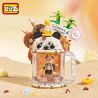 LOZ 4206 non  CỐC CÁT LÚN KEM CA CAO SÔ CÔ LA ĐEN bộ đồ chơi xếp lắp ráp ghép mô hình SWEET QUICKSAND CUP 297 khối