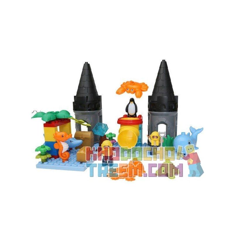 Hystoys HongYuanSheng Aoleduotoys HG-1450 Xếp hình kiểu LEGO Duplo Arctic lâu đài thủy cung 41 khối Hystoys HongYuanSheng Aoleduotoys HG-1450 Xếp hình kiểu LEGO Duplo Arctic lâu đài thủy cung 41 khối
