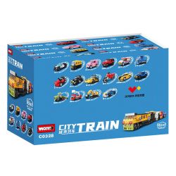 WOMA C0328 0328 non  TÀU THÀNH PHỐ 16 TỔ HỢP bộ đồ chơi xếp lắp ráp ghép mô hình Creator URBAN TRAIN Sáng Tạo 710 khối