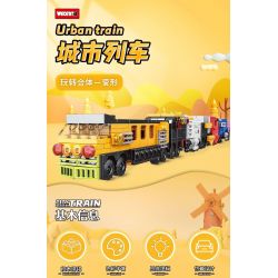 WOMA C0328 0328 non  TÀU THÀNH PHỐ 16 TỔ HỢP bộ đồ chơi xếp lắp ráp ghép mô hình Creator URBAN TRAIN Sáng Tạo 710 khối