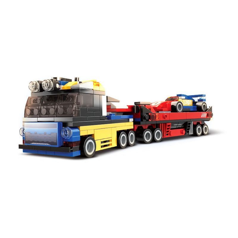 WOMA C0700 0700 non  XE VẬN CHUYỂN SƠ MI RƠ MOÓC 16 TỔ HỢP bộ đồ chơi xếp lắp ráp ghép mô hình Racers SUPER THUNDERING Đua Tốc Độ 791 khối