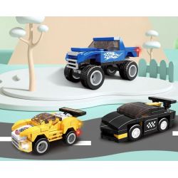 WOMA C0700 0700 non  XE VẬN CHUYỂN SƠ MI RƠ MOÓC 16 TỔ HỢP bộ đồ chơi xếp lắp ráp ghép mô hình Racers SUPER THUNDERING Đua Tốc Độ 791 khối