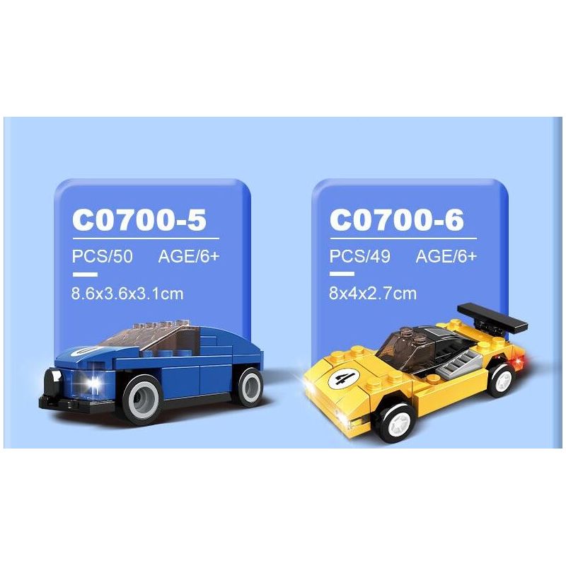WOMA C0700 0700 non  XE VẬN CHUYỂN SƠ MI RƠ MOÓC 16 TỔ HỢP bộ đồ chơi xếp lắp ráp ghép mô hình Racers SUPER THUNDERING Đua Tốc Độ 791 khối