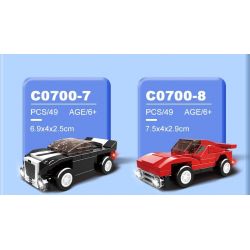 WOMA C0700 0700 non  XE VẬN CHUYỂN SƠ MI RƠ MOÓC 16 TỔ HỢP bộ đồ chơi xếp lắp ráp ghép mô hình Racers SUPER THUNDERING Đua Tốc Độ 791 khối