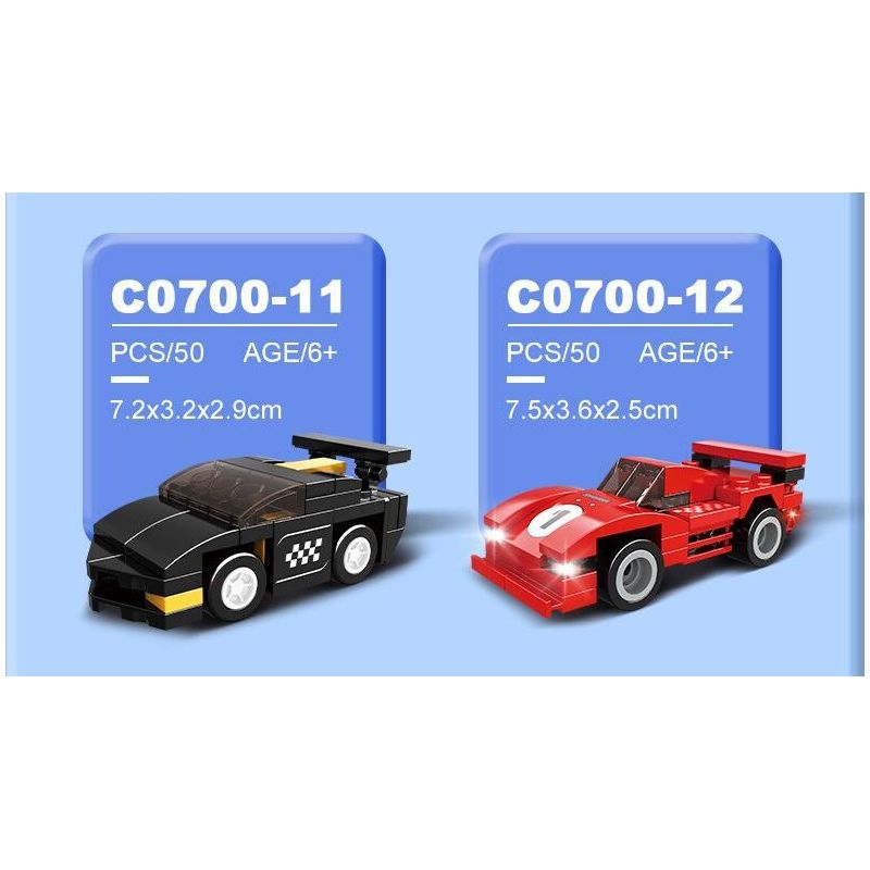WOMA C0700 0700 non  XE VẬN CHUYỂN SƠ MI RƠ MOÓC 16 TỔ HỢP bộ đồ chơi xếp lắp ráp ghép mô hình Racers SUPER THUNDERING Đua Tốc Độ 791 khối