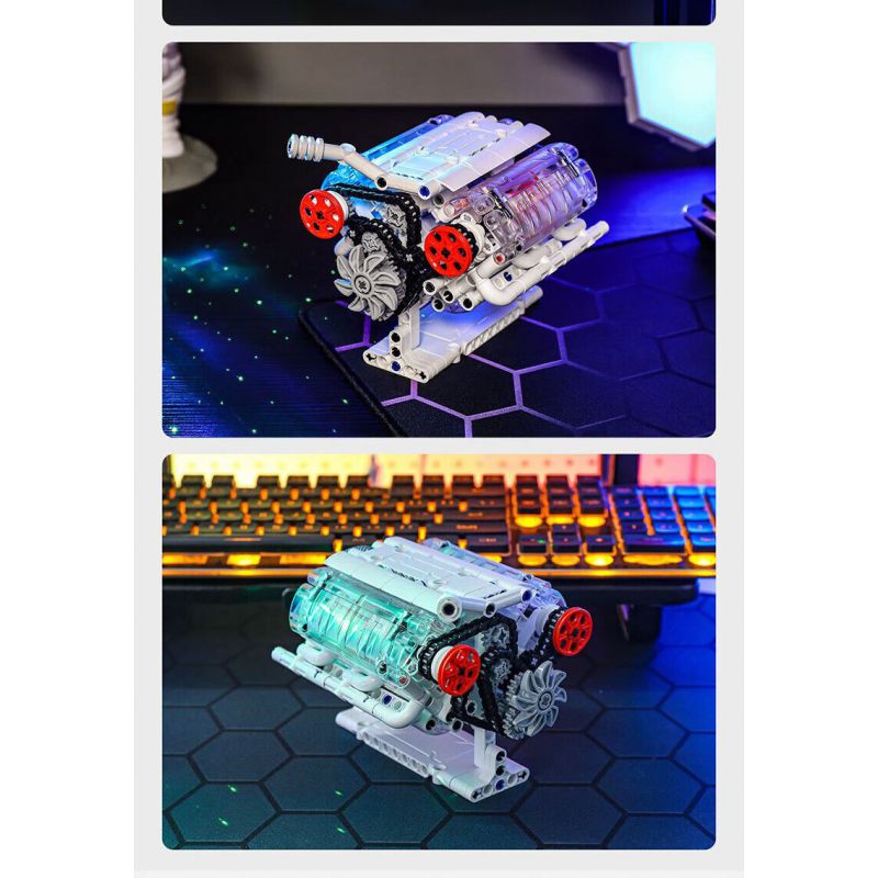 ONEBOT MITU MI OBTEM03AIQI 03AIQI non  MẪU ĐỘNG CƠ V6 bộ đồ chơi xếp lắp ráp ghép mô hình  Kỹ Thuật Công Nghệ Cao Mô Hình Phương Tiện