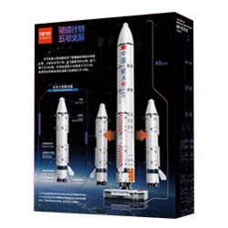 TOP TOY TC1404 1404 non  DỰ ÁN BÌNH MINH TÊN LỬA LONG MARCH 5 bộ đồ chơi xếp lắp ráp ghép mô hình Space CZ-5 Thám Hiểm Không Gian 360 khối