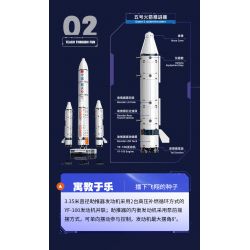 TOP TOY TC1404 1404 non  DỰ ÁN BÌNH MINH TÊN LỬA LONG MARCH 5 bộ đồ chơi xếp lắp ráp ghép mô hình Space CZ-5 Thám Hiểm Không Gian 360 khối