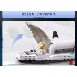 TOP TOY TC1408 1408 non  TÀU CON THOI bộ đồ chơi xếp lắp ráp ghép mô hình Space Thám Hiểm Không Gian 700 khối