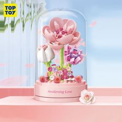 TOP TOY TC1116 1116 non  HỘP NHẠC HOA TÌNH YÊU THỨC TỈNH bộ đồ chơi xếp lắp ráp ghép mô hình Flowers AWAKENING LOVE