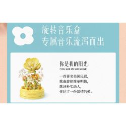 TOP TOY TC1116 1116 non  HỘP NHẠC HOA TÌNH YÊU THỨC TỈNH bộ đồ chơi xếp lắp ráp ghép mô hình Flowers AWAKENING LOVE