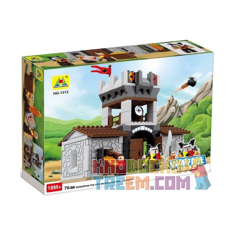 HYSTOYS HONGYUANSHENG AOLEDUOTOYS HG-1313 1313 HG1313 Xếp hình kiểu      Castle 76 Nhà Kho Của Nhà Vua 76 khối