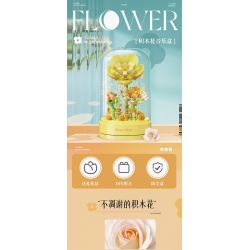 TOP TOY TC1115 1115 non  HỘP NHẠC HOA NHỮNG NGÔI SAO LÃNG MẠN bộ đồ chơi xếp lắp ráp ghép mô hình Flowers ROMANTIC STAR