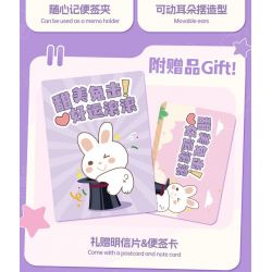 TOP TOY TC1313 1313 non  NGƯỜI GIỮ TỜ GIẤY DỄ THƯƠNG MÔNG THỎ MAY MẮN THUẬT bộ đồ chơi xếp lắp ráp ghép mô hình