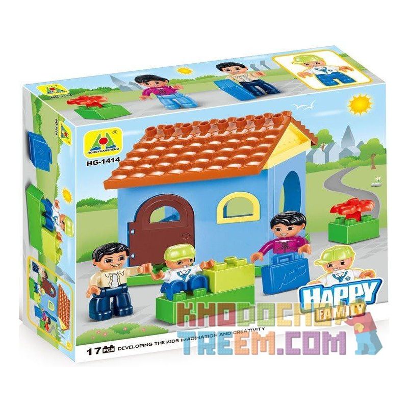 HYSTOYS HONGYUANSHENG AOLEDUOTOYS HG-1414 1414 HG1414 Xếp hình kiểu    Family House Căn Nhà Nhỏ 17 khối HYSTOYS HONGYUANSHENG AOLEDUOTOYS HG-1414 1414 HG1414 Xếp hình kiểu    Family House Căn Nhà Nhỏ 17 khối