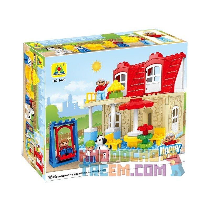 HYSTOYS HONGYUANSHENG AOLEDUOTOYS HG-1420 1420 HG1420 Xếp hình kiểu    Family House Nhà Bà Nội 42 khối HYSTOYS HONGYUANSHENG AOLEDUOTOYS HG-1420 1420 HG1420 Xếp hình kiểu    Family House Nhà Bà Nội 42 khối