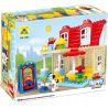 HYSTOYS HONGYUANSHENG AOLEDUOTOYS HG-1420 1420 HG1420 Xếp hình kiểu    Family House Nhà Bà Nội 42 khối