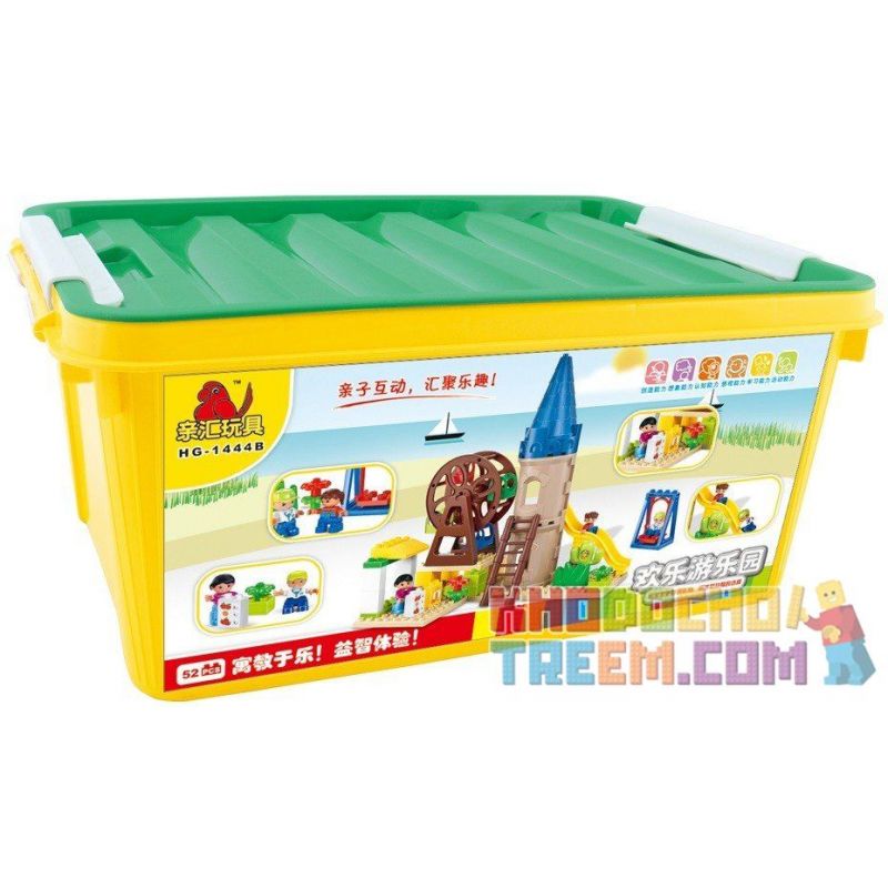 HYSTOYS HONGYUANSHENG AOLEDUOTOYS HG-1444 1444 HG1444 Xếp hình kiểu    Playground Set With Storage Khu Vui Chơi Thiên đường 52 khối HYSTOYS HONGYUANSHENG AOLEDUOTOYS HG-1444 1444 HG1444 Xếp hình kiểu    Playground Set With Storage Khu Vui Chơi Thiên đường 52 khối