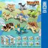 ZHEGAO QL1746 1746 non  MÔ HÌNH KHỦNG LONG CHIẾN 8 bộ đồ chơi xếp lắp ráp ghép mô hình DINOSAUR