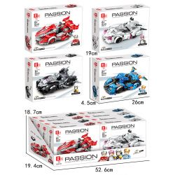 ZHEGAO QL0739 0739 non  FLYING SPUR RACING 4 MẪU XE bộ đồ chơi xếp lắp ráp ghép mô hình Racers Đua Tốc Độ 681 khối