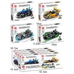 ZHEGAO QL0738 0738 non  FLYING SPUR RACING 4 MẪU XE bộ đồ chơi xếp lắp ráp ghép mô hình Racers Đua Tốc Độ 688 khối