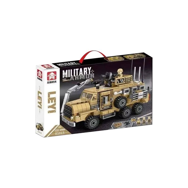 LE YI 81015 non Lego XE BỌC THÉP COUGAR 6X6 bộ đồ chơi xếp lắp ráp ghép mô hình Military Army Quân Sự Bộ Đội 620 khối