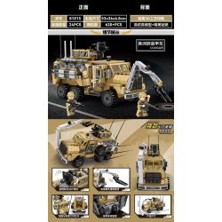 LE YI 81015 non  XE BỌC THÉP COUGAR 6X6 bộ đồ chơi xếp lắp ráp ghép mô hình Military Army Quân Sự Bộ Đội 620 khối