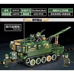 LE YI 81013 non  PHÁO TỰ HÀNH PLZ-05 bộ đồ chơi xếp lắp ráp ghép mô hình Military Army Quân Sự Bộ Đội 625 khối