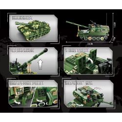 LE YI 81013 non  PHÁO TỰ HÀNH PLZ-05 bộ đồ chơi xếp lắp ráp ghép mô hình Military Army Quân Sự Bộ Đội 625 khối