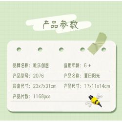 WELEMAGINATION 2076 non  NẮNG HÈ bộ đồ chơi xếp lắp ráp ghép mô hình Flowers Hoa 1168 khối