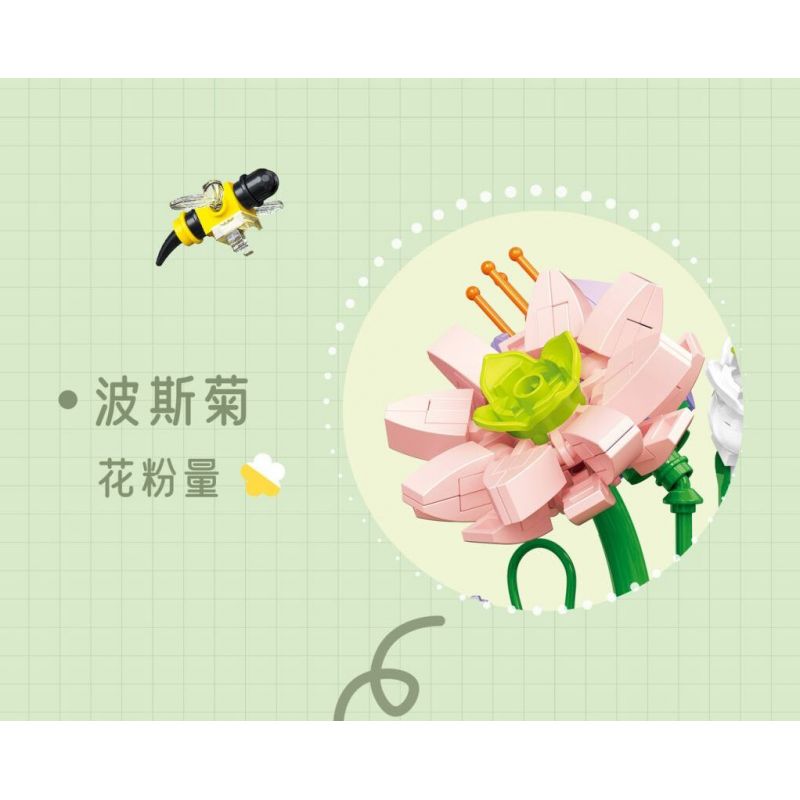 WELEMAGINATION 2076 non  NẮNG HÈ bộ đồ chơi xếp lắp ráp ghép mô hình Flowers Hoa 1168 khối