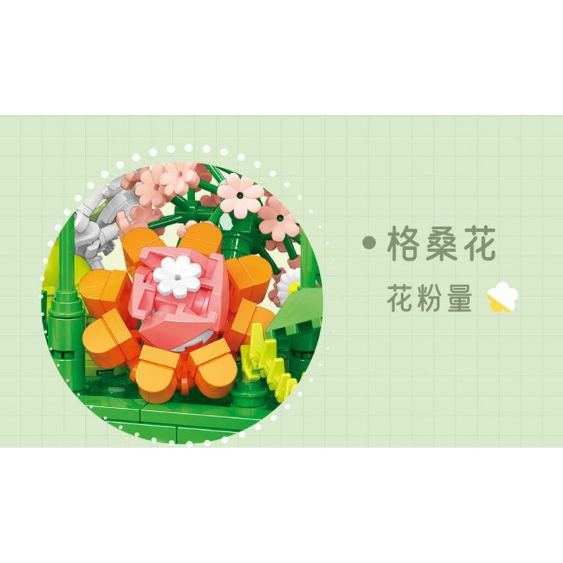 WELEMAGINATION 2076 non  NẮNG HÈ bộ đồ chơi xếp lắp ráp ghép mô hình Flowers Hoa 1168 khối