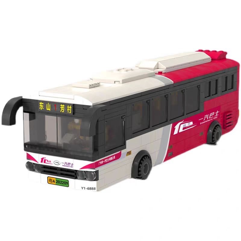 YANGCHENGTONG D09701-2209 2209 D097012209 09701-2209 non Lego PHƯƠNG TIỆN CÔNG CỘNG QUẢNG CHÂU FAW BUS BI B10 bộ đồ chơi xếp lắp ráp ghép mô hình City Thành Phố 517 khối