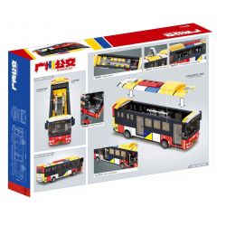 GUANGZHOU PUBLIC TRANSPORT GROUP BB072 non  XE BUÝT QUẢNG CHÂU CỔ ĐIỂN TUYẾN 107 bộ đồ chơi xếp lắp ráp ghép mô hình City Thành Phố 613 khối