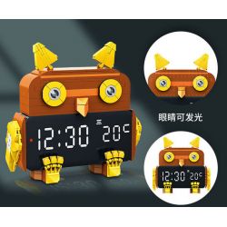 ACCUMULATE CULTURE J602 non  ĐỒNG HỒ BÁO THỨC THÔNG MINH VIBRANT OWL bộ đồ chơi xếp lắp ráp ghép mô hình Gear SMART ALARM CLOCK Đồ Lắp Ghép