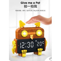 ACCUMULATE CULTURE J602 non  ĐỒNG HỒ BÁO THỨC THÔNG MINH VIBRANT OWL bộ đồ chơi xếp lắp ráp ghép mô hình Gear SMART ALARM CLOCK Đồ Lắp Ghép