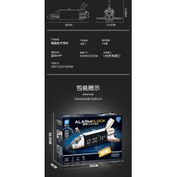 ACCUMULATE CULTURE J601 non  ĐỒNG HỒ BÁO THỨC THÔNG MINH TÀU CON THOI bộ đồ chơi xếp lắp ráp ghép mô hình Gear SMART ALARM CLOCK Đồ Lắp Ghép