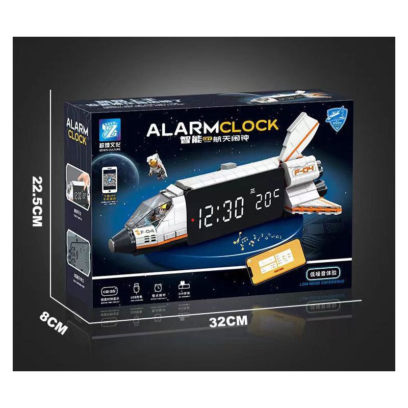 ACCUMULATE CULTURE J601 non  ĐỒNG HỒ BÁO THỨC THÔNG MINH TÀU CON THOI bộ đồ chơi xếp lắp ráp ghép mô hình Gear SMART ALARM CLOCK Đồ Lắp Ghép