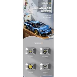 SHARP MODEL JIMU LIANGPIN 10520  MANNIU SVJ tỷ lệ 1:8 bộ đồ chơi xếp lắp ráp ghép mô hình 3811 khối