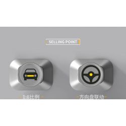 SHARP MODEL JIMU LIANGPIN 10520  MANNIU SVJ tỷ lệ 1:8 bộ đồ chơi xếp lắp ráp ghép mô hình 3811 khối