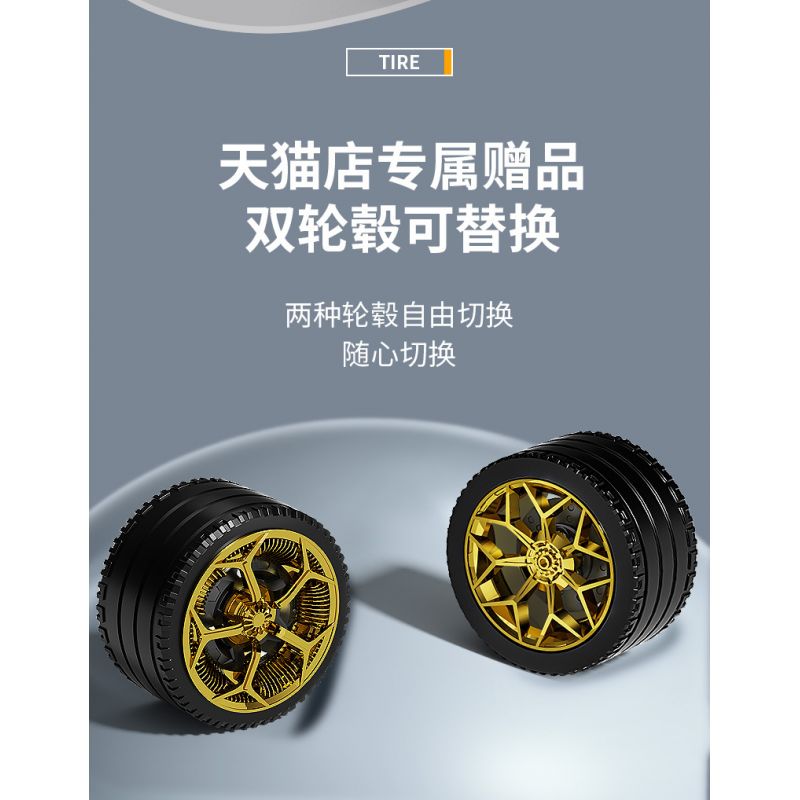 SHARP MODEL JIMU LIANGPIN 10520  MANNIU SVJ tỷ lệ 1:8 bộ đồ chơi xếp lắp ráp ghép mô hình 3811 khối