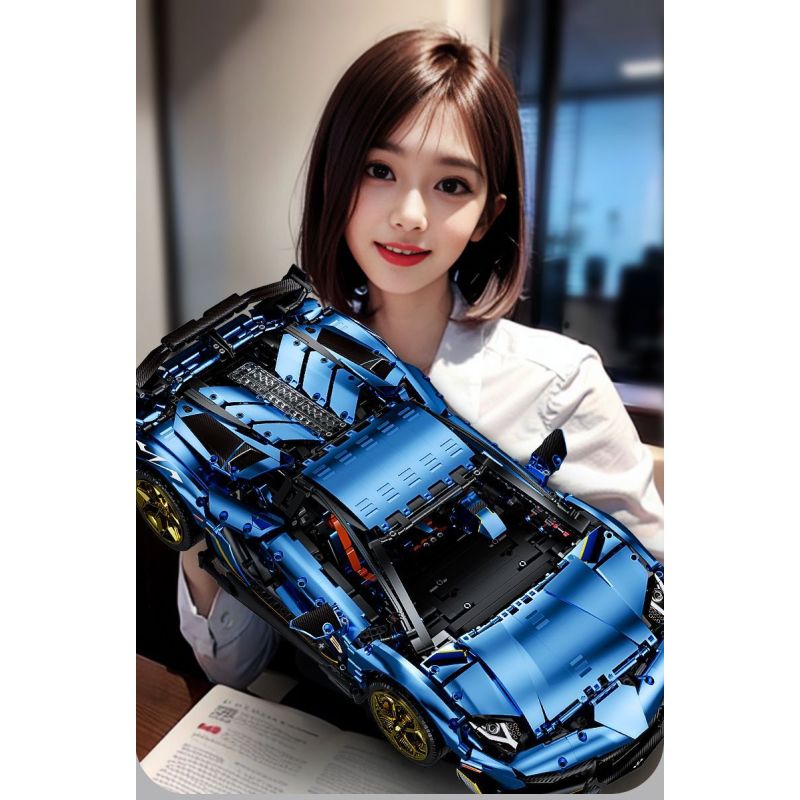 SHARP MODEL JIMU LIANGPIN 10520  MANNIU SVJ tỷ lệ 1:8 bộ đồ chơi xếp lắp ráp ghép mô hình 3811 khối