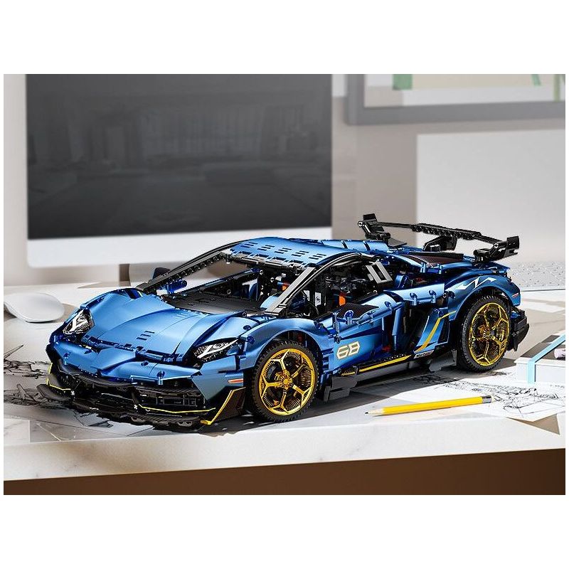 SHARP MODEL JIMU LIANGPIN 10520  MANNIU SVJ tỷ lệ 1:8 bộ đồ chơi xếp lắp ráp ghép mô hình 3811 khối