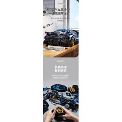 SHARP MODEL JIMU LIANGPIN 10520  MANNIU SVJ tỷ lệ 1:8 bộ đồ chơi xếp lắp ráp ghép mô hình 3811 khối