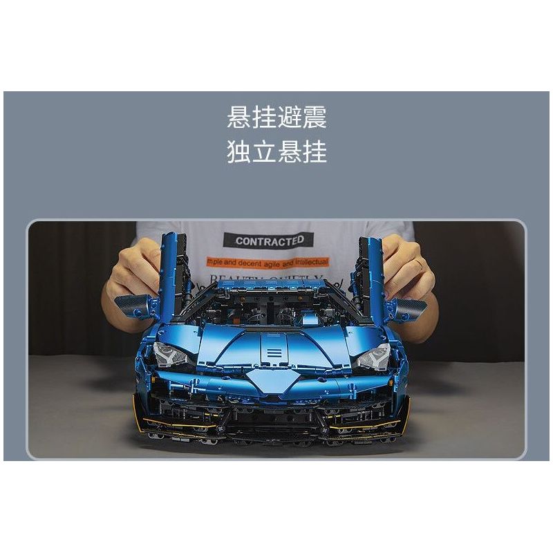 SHARP MODEL JIMU LIANGPIN 10520  MANNIU SVJ tỷ lệ 1:8 bộ đồ chơi xếp lắp ráp ghép mô hình 3811 khối